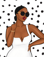 Load image into Gallery viewer, Red & Black Polka Dot Greeting Card Set