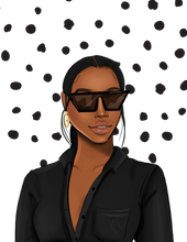 Load image into Gallery viewer, Red & Black Polka Dot Greeting Card Set