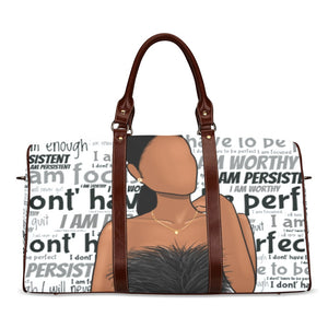 Gray Affirmation Large Travel Bag