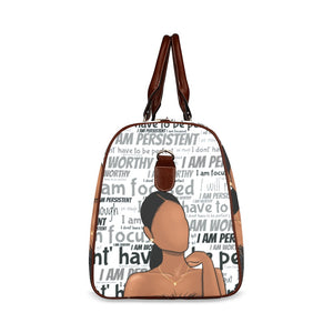 Gray Affirmation Large Travel Bag