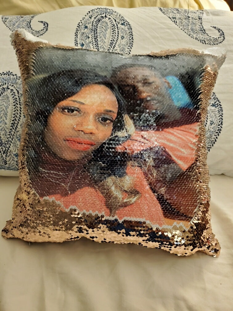 Custom Sequin Pillow